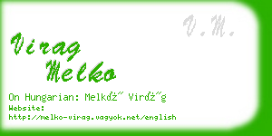 virag melko business card